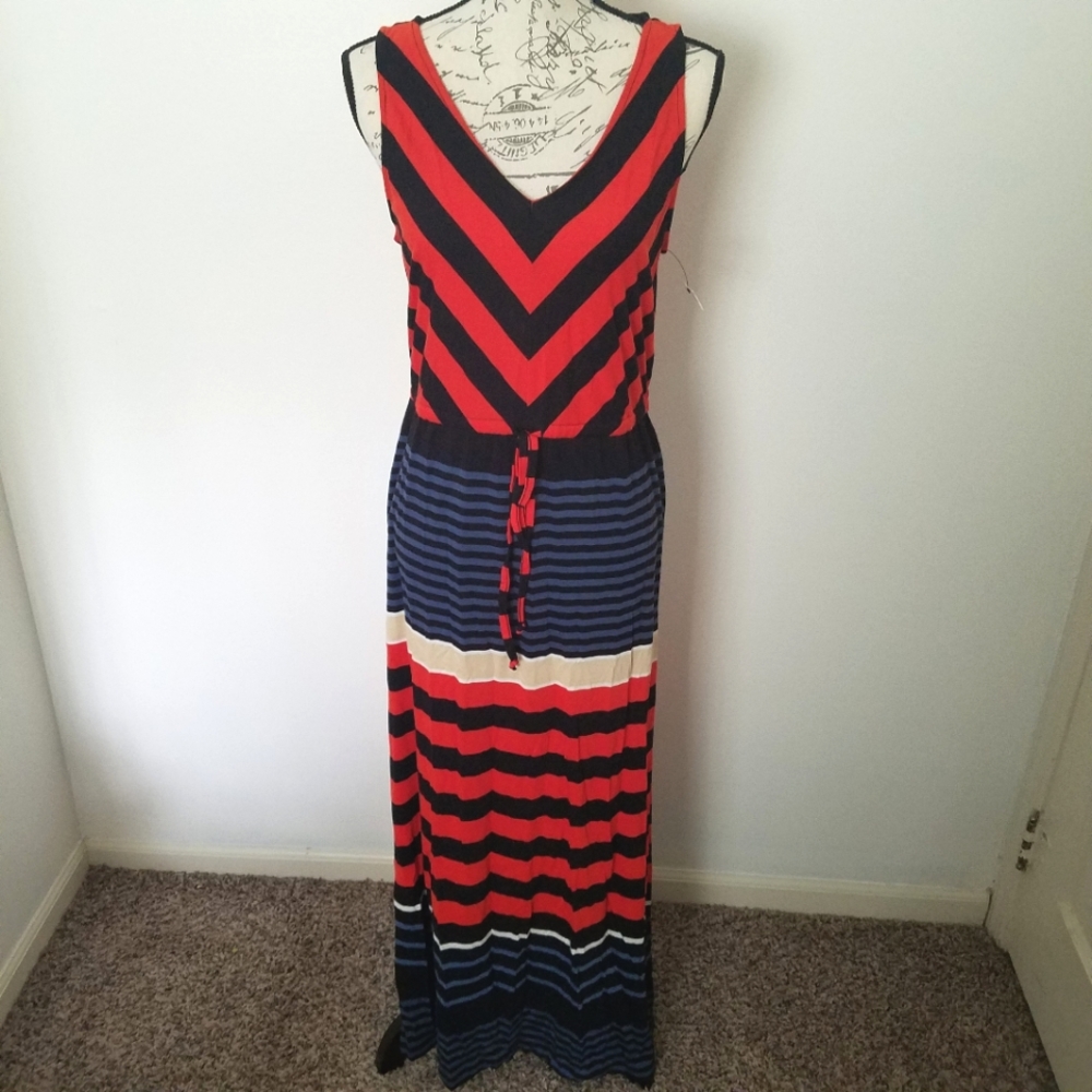 Liz Claiborne Womens Maxi Dress Red Size Medium